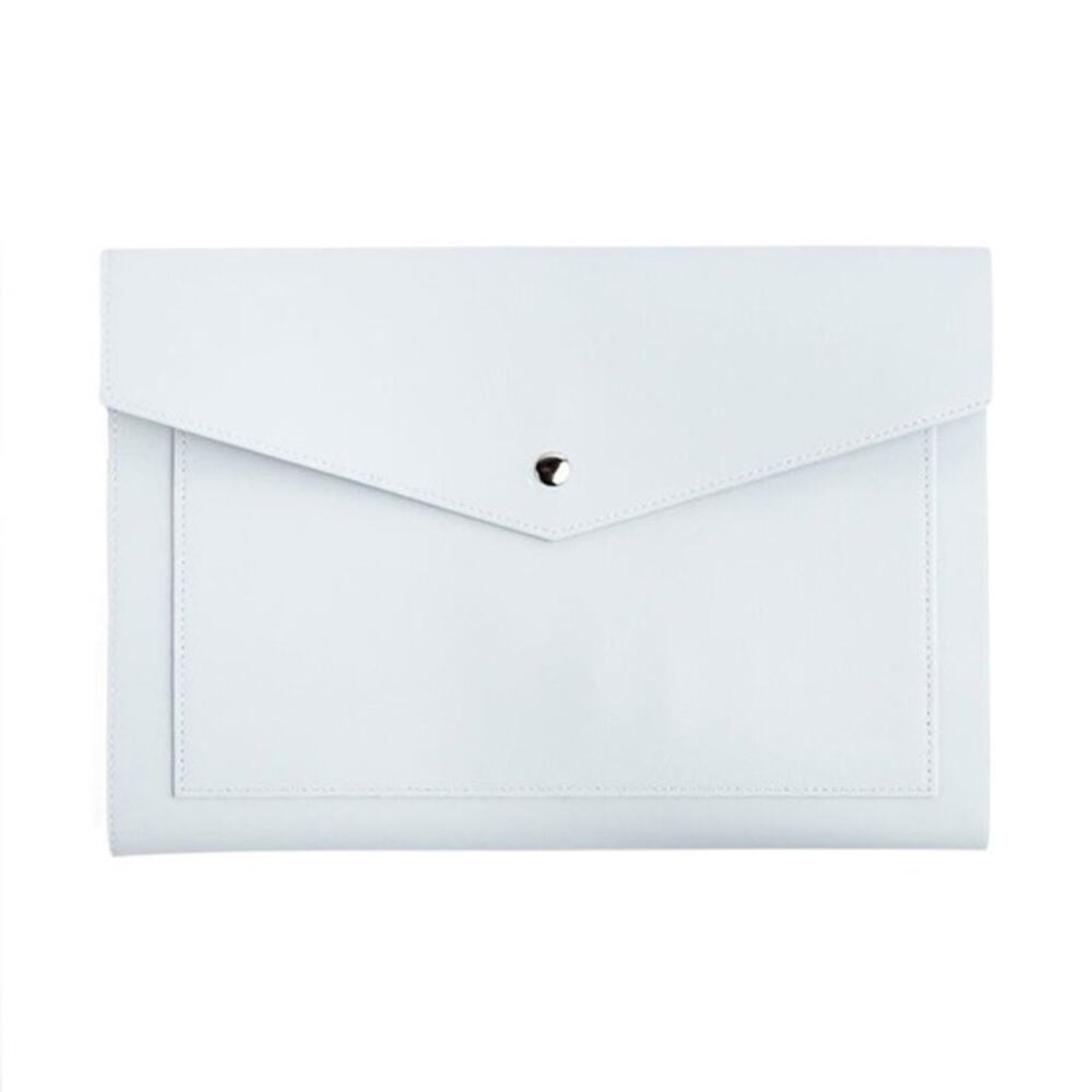 Glass Ladder & Co Megan Vegan Portfolio Clutch in Cloud Gray New